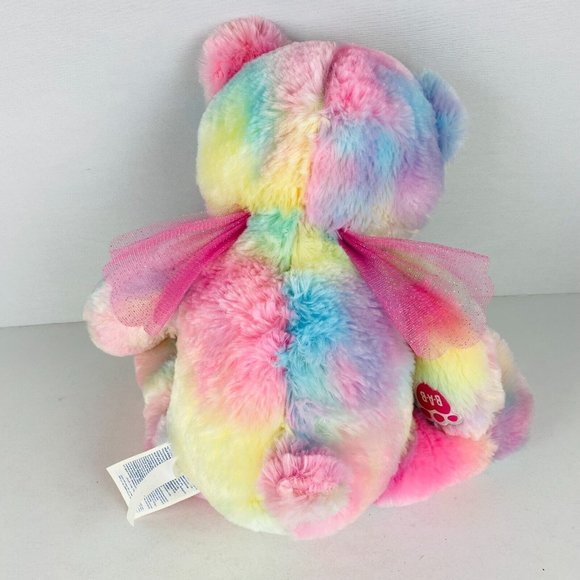 Build A Bear Pastel Colors Winged Fairy Bear Push Hand Sings Frozen Song - Picture 4 of 8